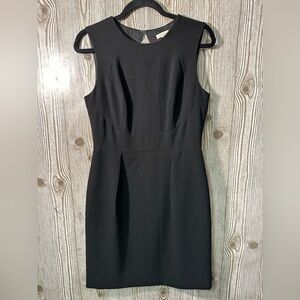 $580 Shoshanna Black Crepe Shift Dress Sz 8